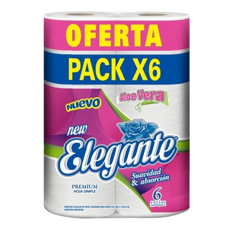 PAPEL HIGIENICO ELEGANTE PACK OFERTA x6