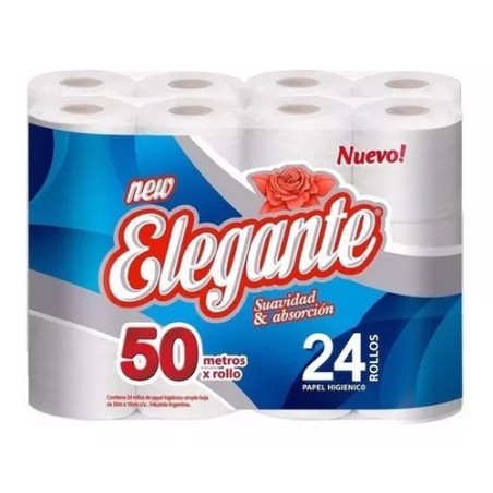 PAPEL HIGIENICO NEW ELEGANTE x24 ROLLOS