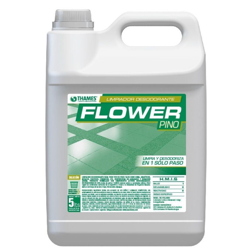 DESODORANTE PISO FLOWER PINO x5lts