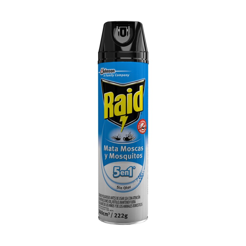 RAID MATA MOSCAS Y MOSQUITOS SIN OLOR x360cc